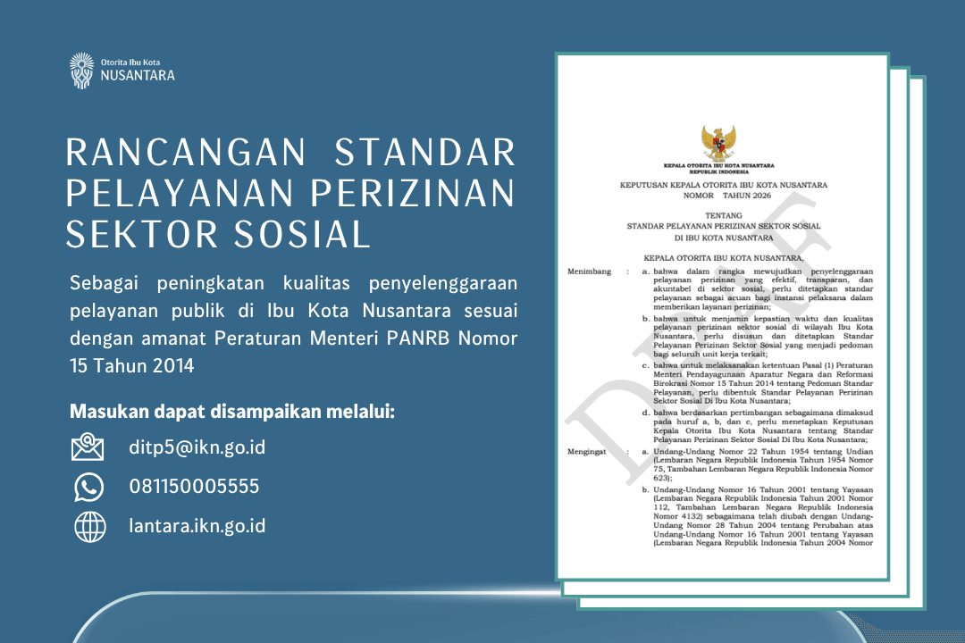 Publikasi Draft Standar Pelayanan Perizinan Sektor Sosial