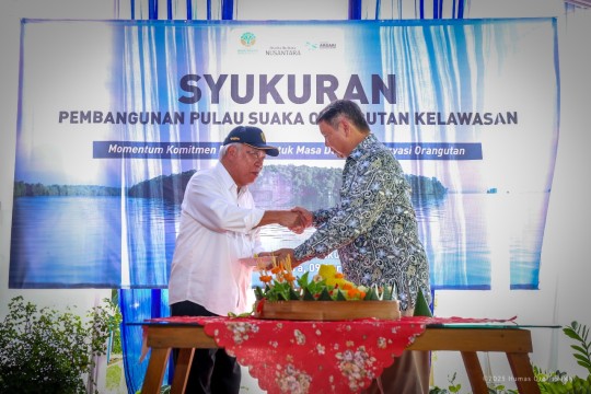 Dimulainya Pembangunan Pulau Kelawasan sebagai Pusat Suaka Orangutan