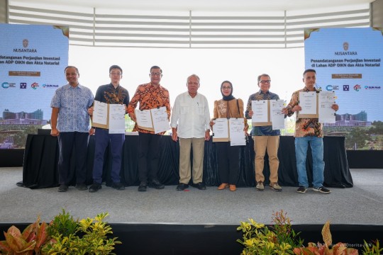 5 Investor Baru Total Investasi Rp 2,42 Triliun Menandatangani Perjanjian Pemanfaatan Lahan ADP Otorita IKN di City Hall