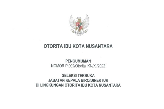 OIKN Seleksi Terbuka untuk 27 Posisi