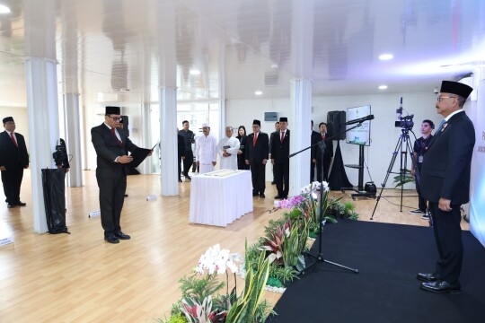 Kepala Otorita IKN Lantik Pejabat Administrator, Pejabat Fungsional, dan Jabatan Pelaksana di Aula Hunian Pekerja IKN
