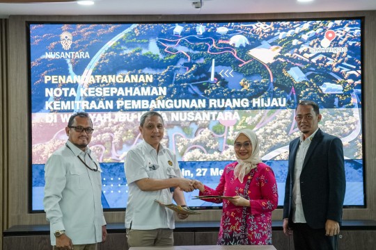 Bangun Kemitraan Pembangunan Ruang Hijau di Nusantara, Otorita IKN dan SKK Migas Tandatangani Nota Kesepahaman